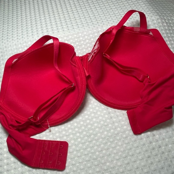Natori Avail Full Figure 741258 Convertible Contour Underwire Bra 32H Lace Red - Picture 7 of 9